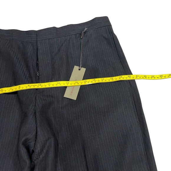 Banana Republic Heritage Wool Blend Button Fly Pinstripe Trousers Black 34/32 - Picture 8 of 15